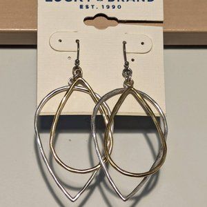 Silver & Gold Dangle Earrings by Lucky